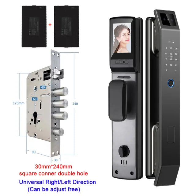 YKESDL 3D Face Recognition Smart Door Lock With Camera Fingerprint