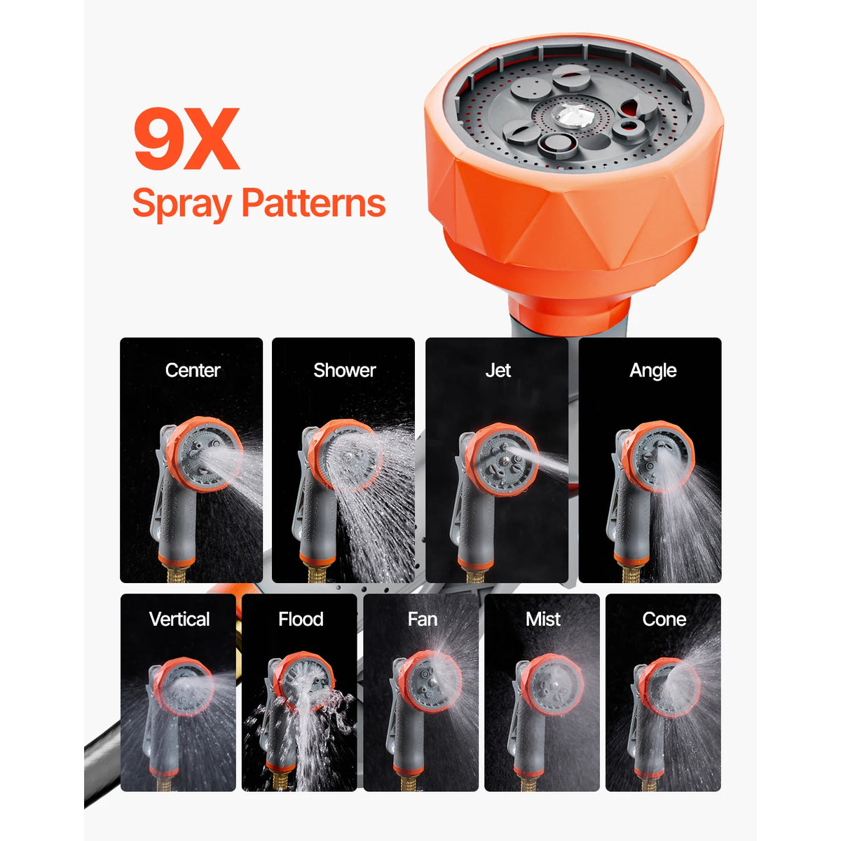 Succebuy Retractable Garden Hose Reel With Nine Patterns Nozzle
