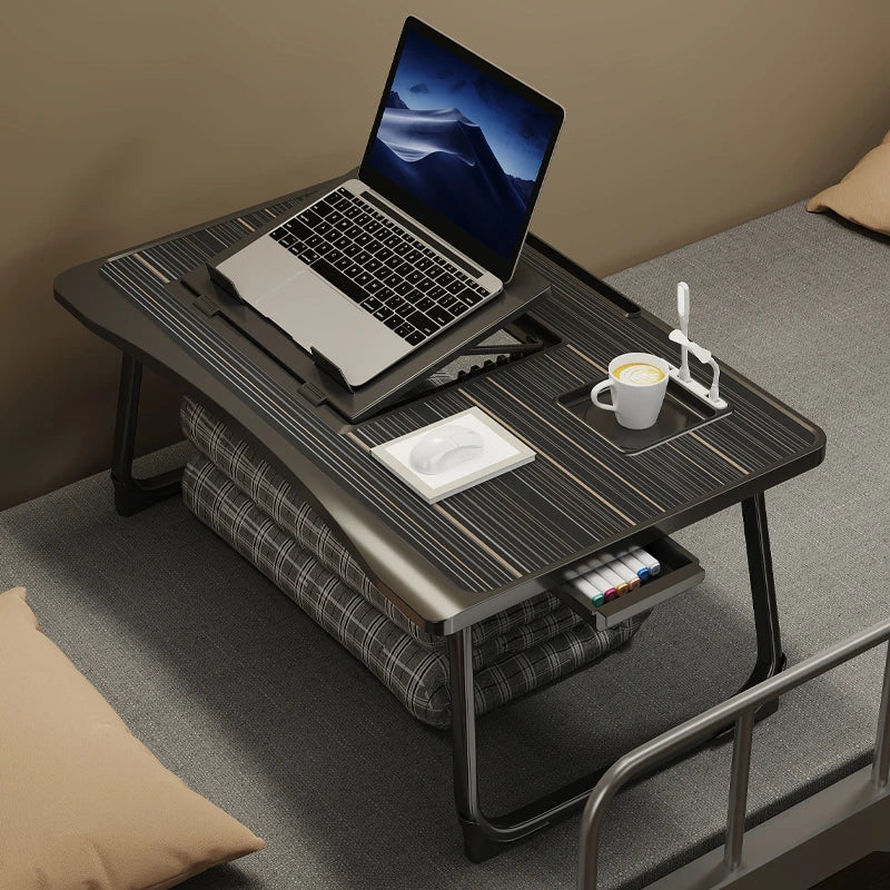 Dyj Dayika-S Foldable Laptop Desk With Drawers For Home Office