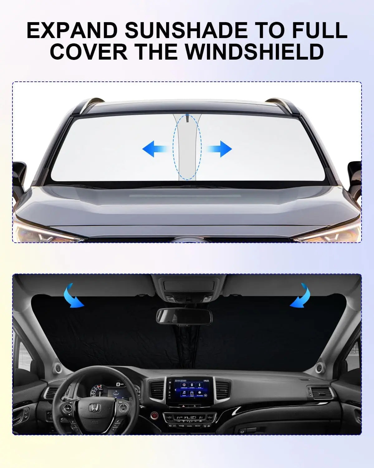 JYMAOYI Auto Front Window Sun Shade Car Interior UV Protector