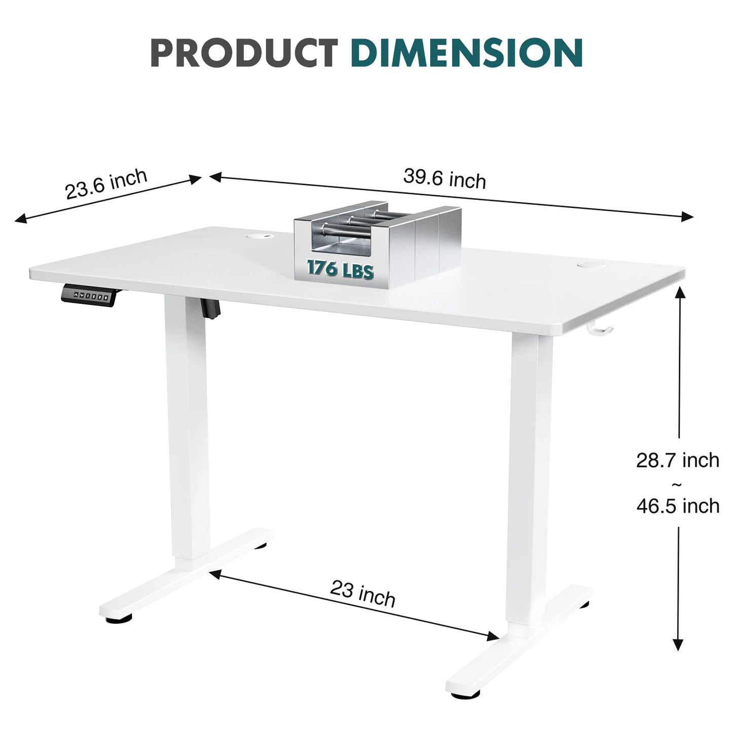 JHK Electric Adjustable Height Standing Desk Ergonomic Sit Stand Table