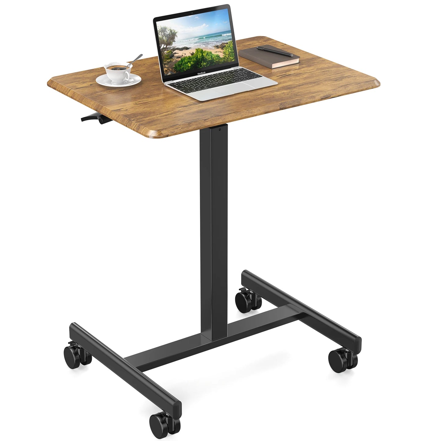 JHK Mobile Small Standing Desk Portable Laptop Height Adjustable Table
