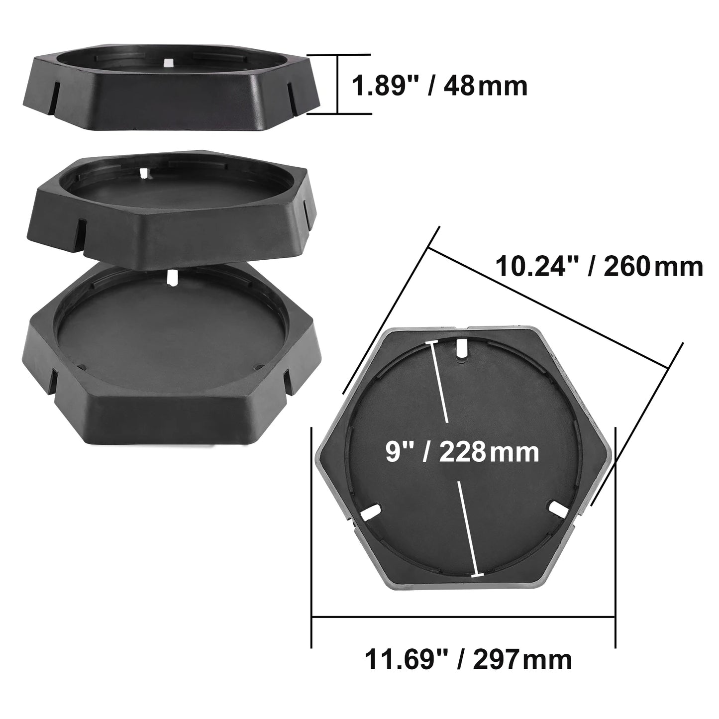 SucceBuy RV Leveling Pads Round Landing Feet Rubber Jack Stabilizers
