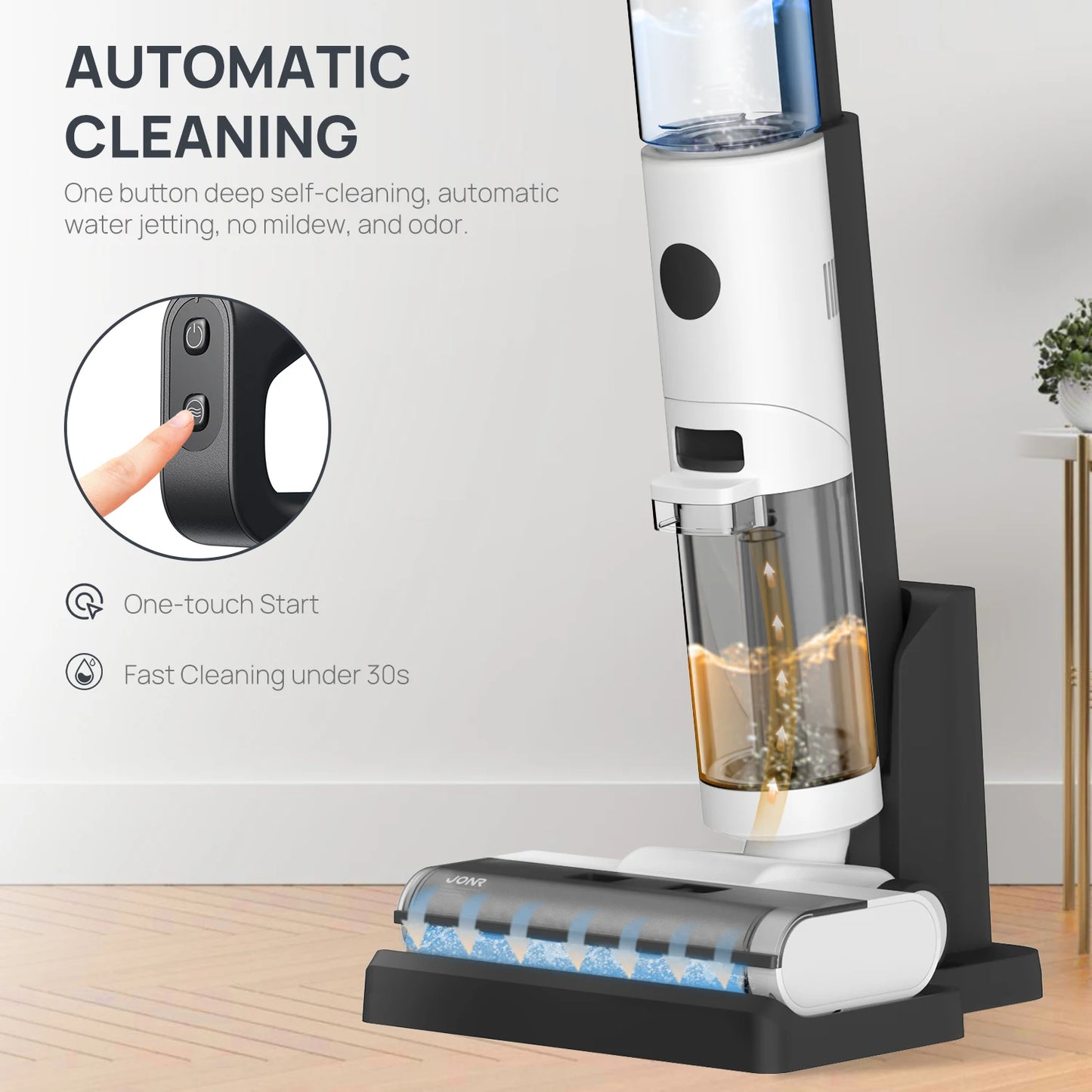 JONR ED12 Wet Dry Smart Vacuum Mop Washer Wireless Floor Cleaner