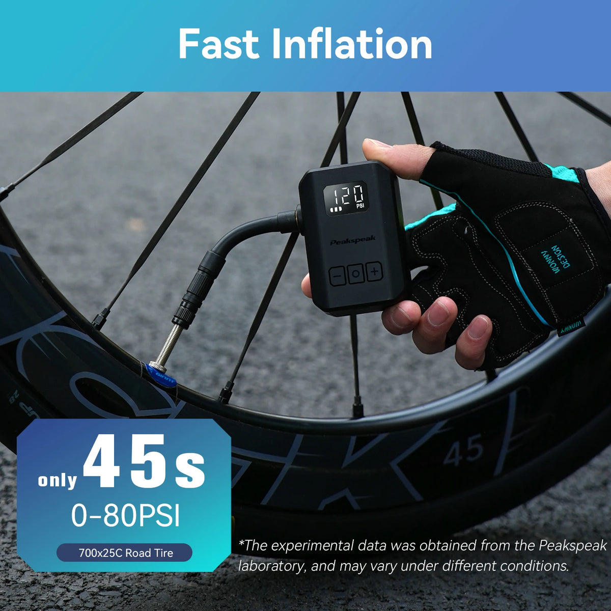 Peakspeak AS260PRO Electric Mini Bike Pump With Led Display