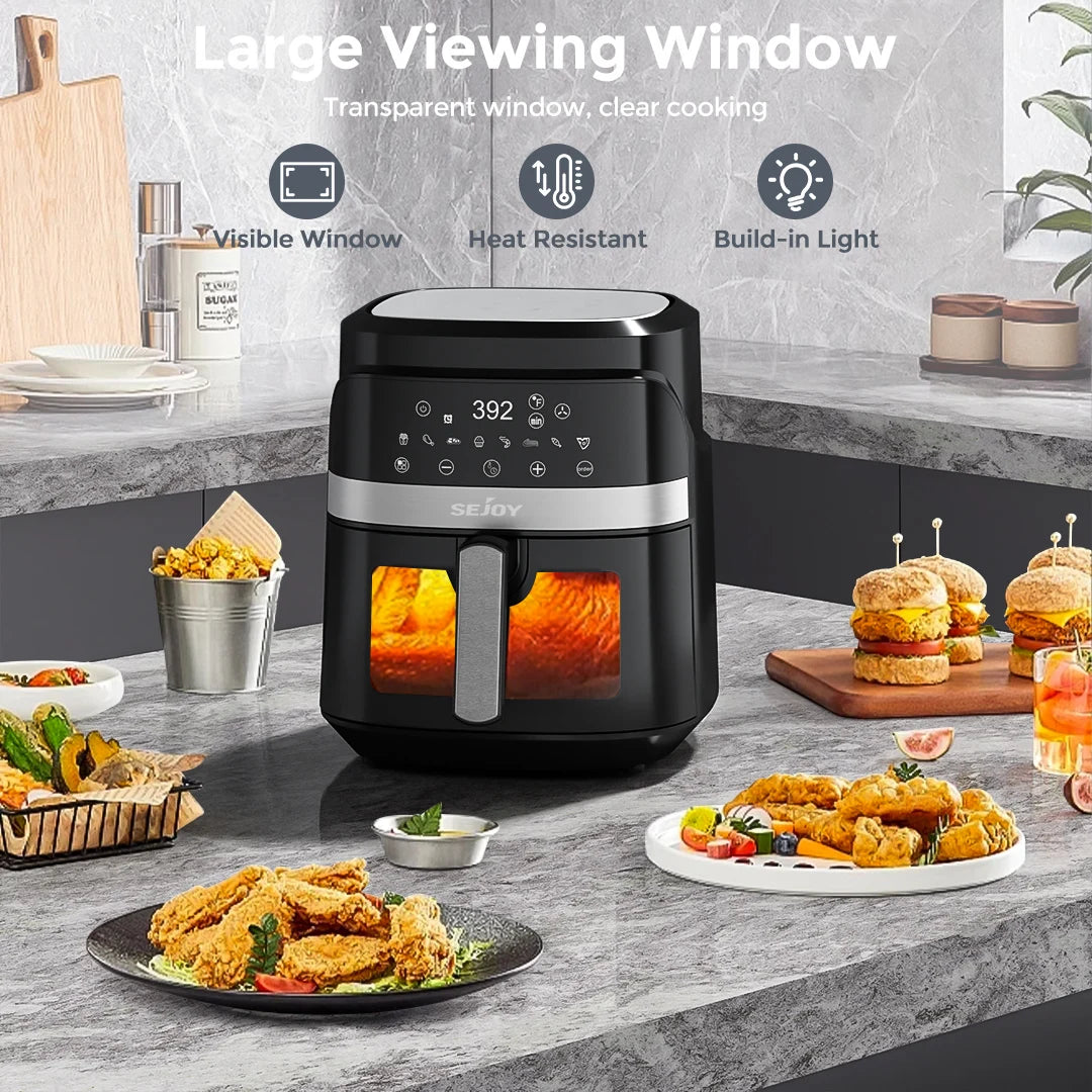 SEJOY 8-In-1 Air Fryer Electric Oven Dehydrate Keep Warm