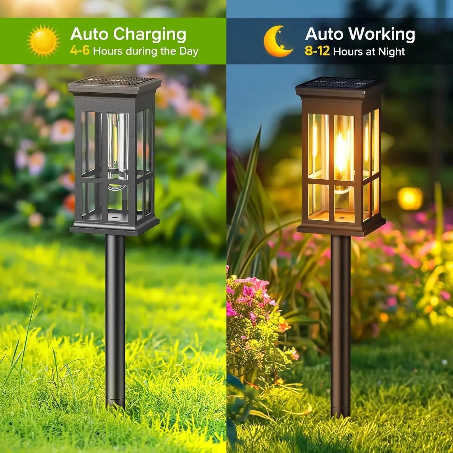 Solar Pathway Light LED Outdoor Waterproof Landscape Lamp IP65