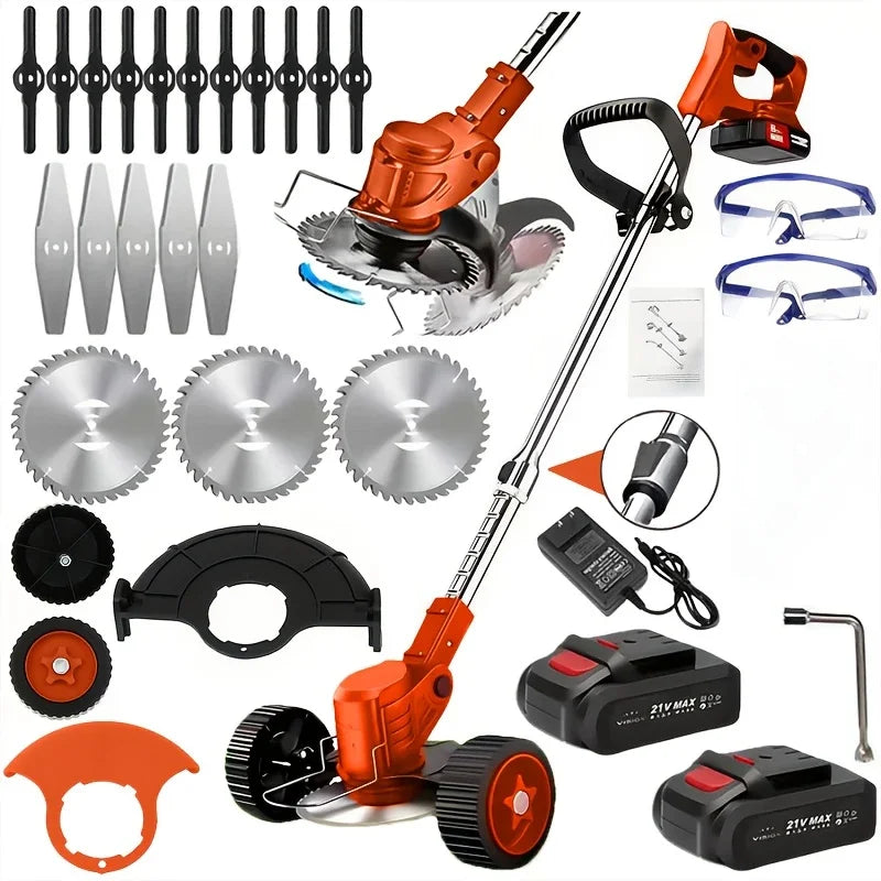 2025 Cordless Lawn Trimmer Weed Cutter Garden Brush Edger