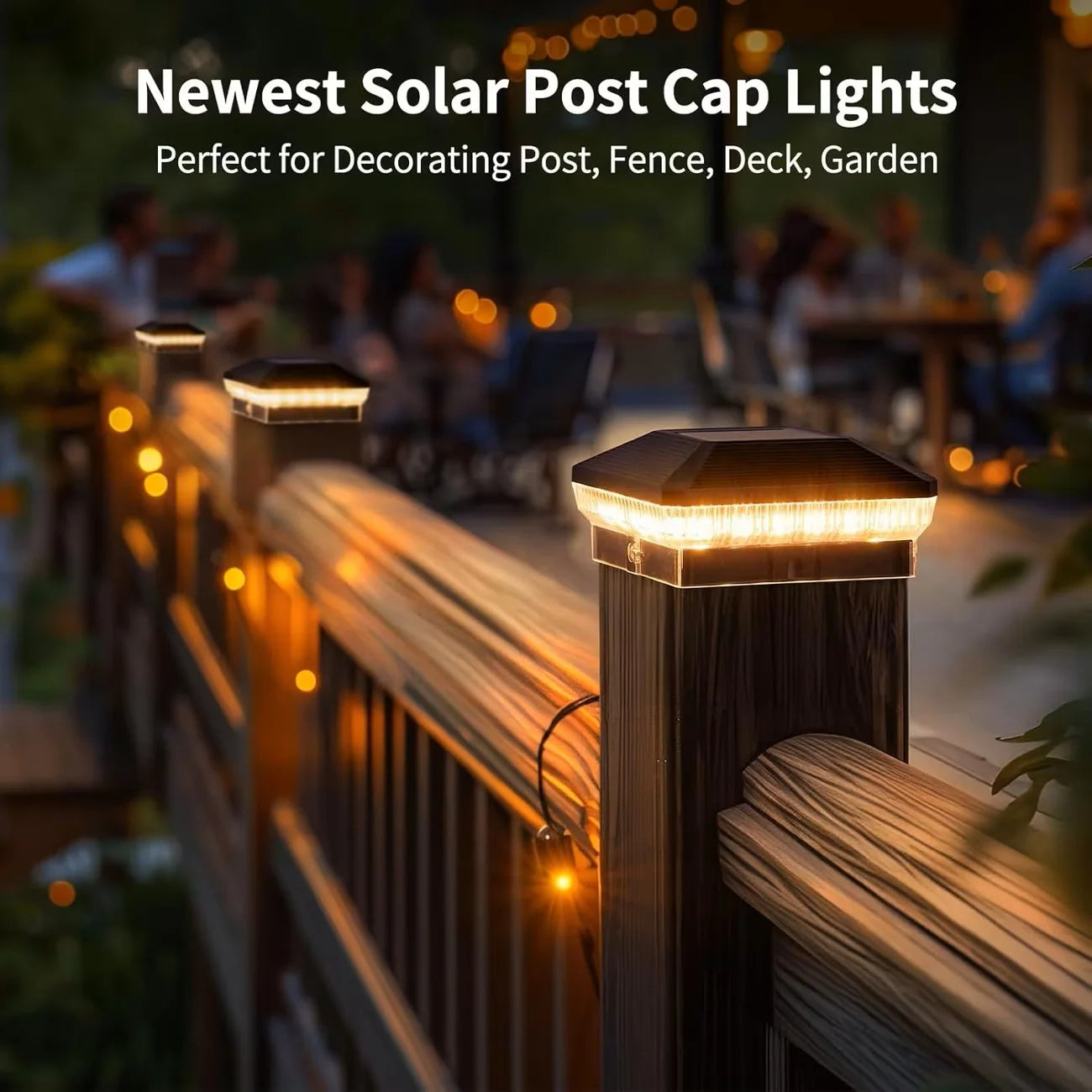Solar Fence Post Lights 6 To 12 Pack Outdoor 40 LEDs 30 Lumens