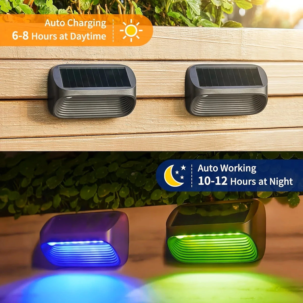 TDL013 Solar Wall Lamp With Warm White And RGB Modes