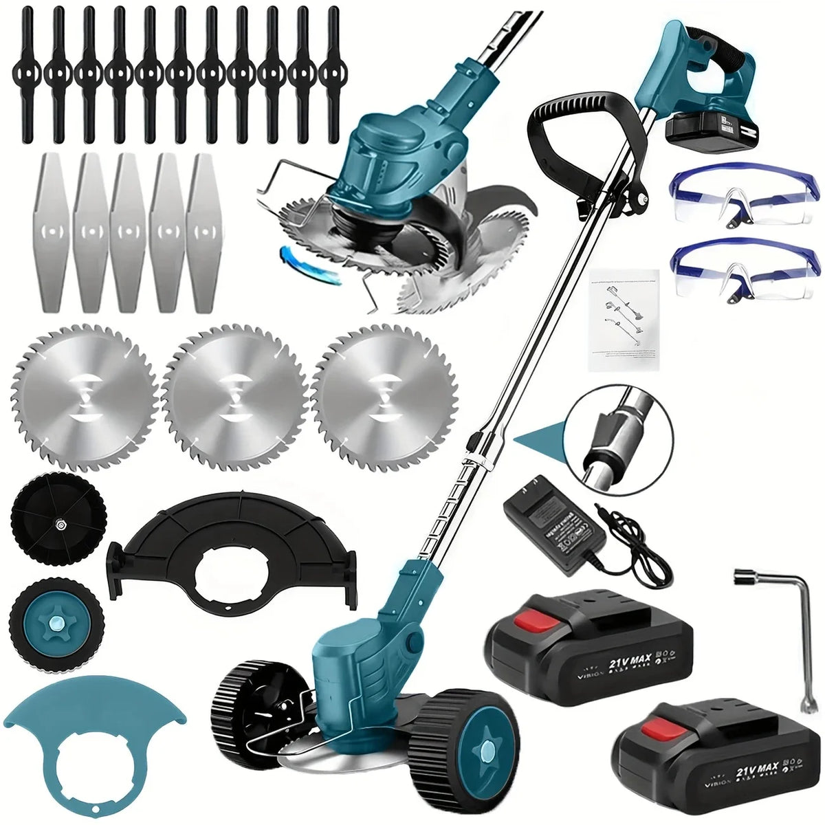 2025 Cordless Lawn Trimmer Weed Cutter Garden Brush Edger