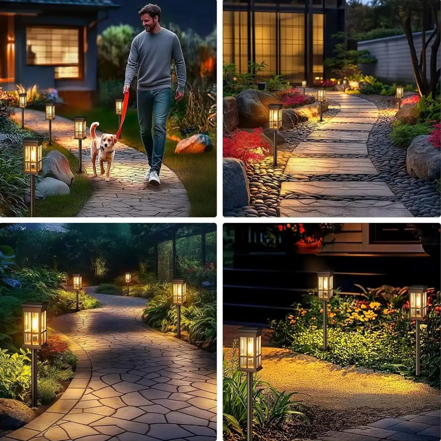 Solar Pathway Lights Outdoor LED Landscape Lamp IP65 Waterproof