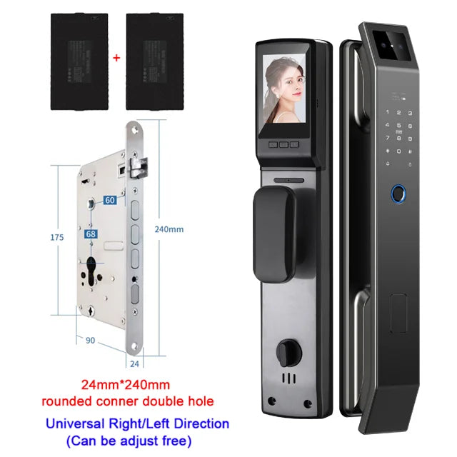 YKESDL 3D Face Recognition Smart Door Lock With Camera Fingerprint