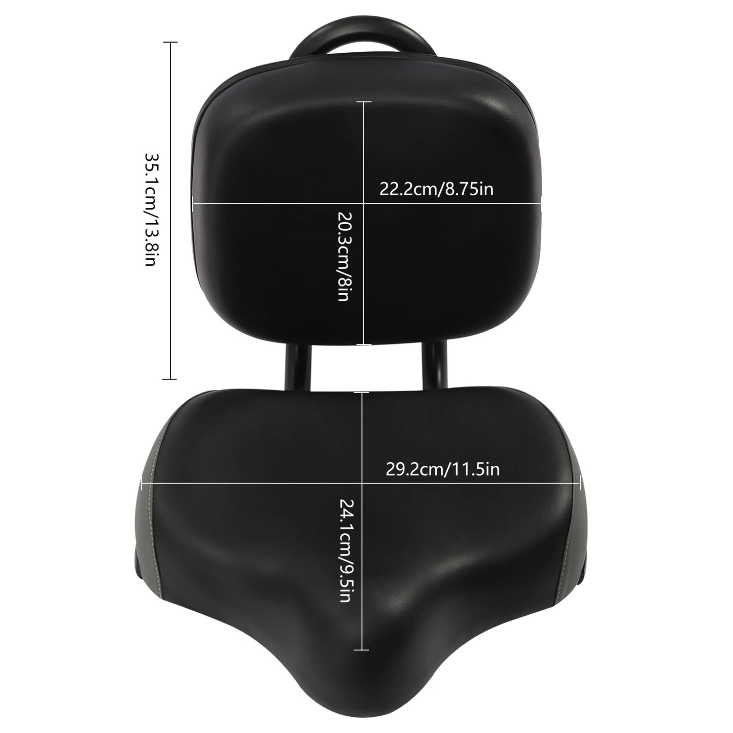 Bike Saddle With Backrest PU Cushion For Mountain Bike Tricycle