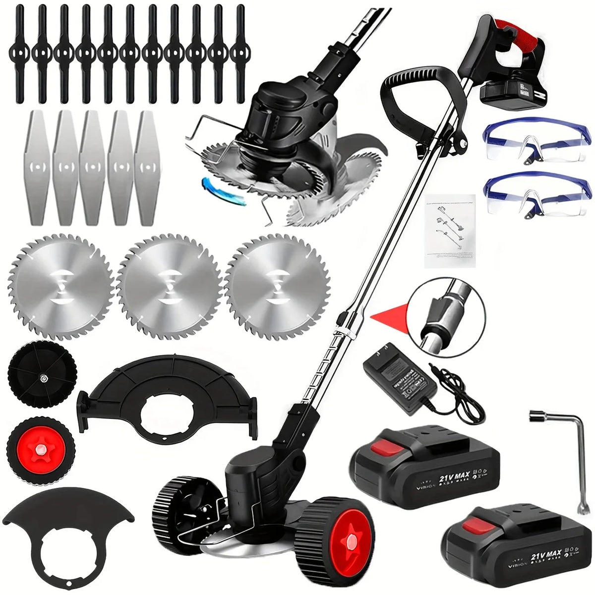 2025 Cordless Lawn Trimmer Weed Cutter Garden Brush Edger