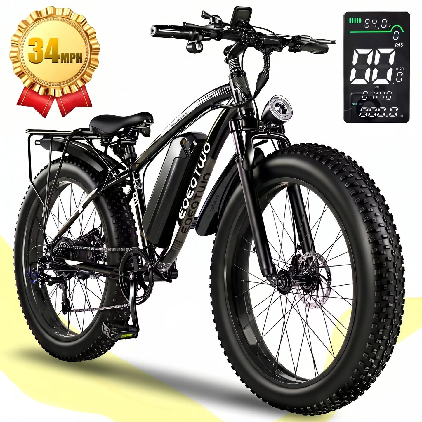 EOEOTWO 1500W Fat Tire Electric Mountain Bike For Adults
