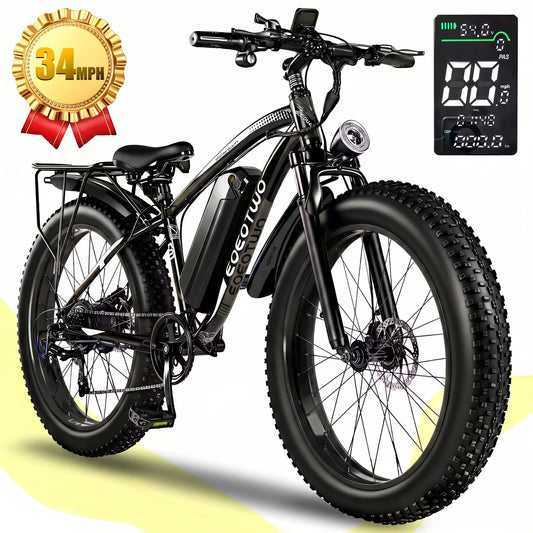 EOEOTWO 1500W Fat Tire Electric Mountain Bike For Adults
