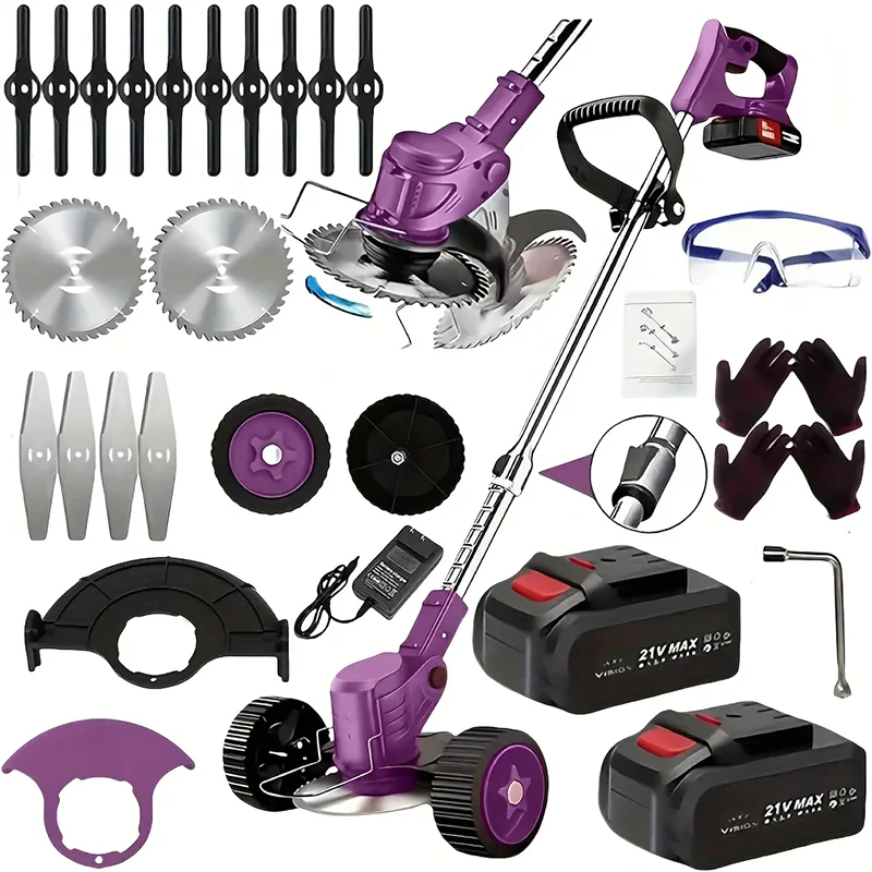 2025 Cordless Lawn Trimmer Weed Cutter Garden Brush Edger