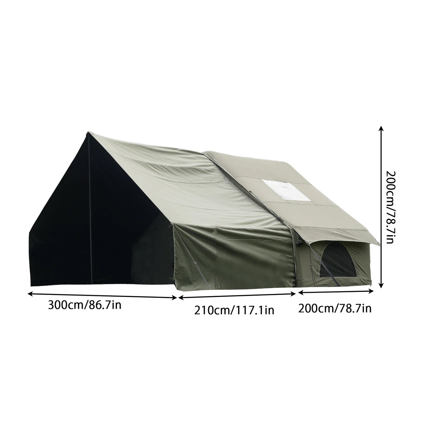 Inflatable Camping Tent With Skylight And Quick Airflow Breathable Mesh