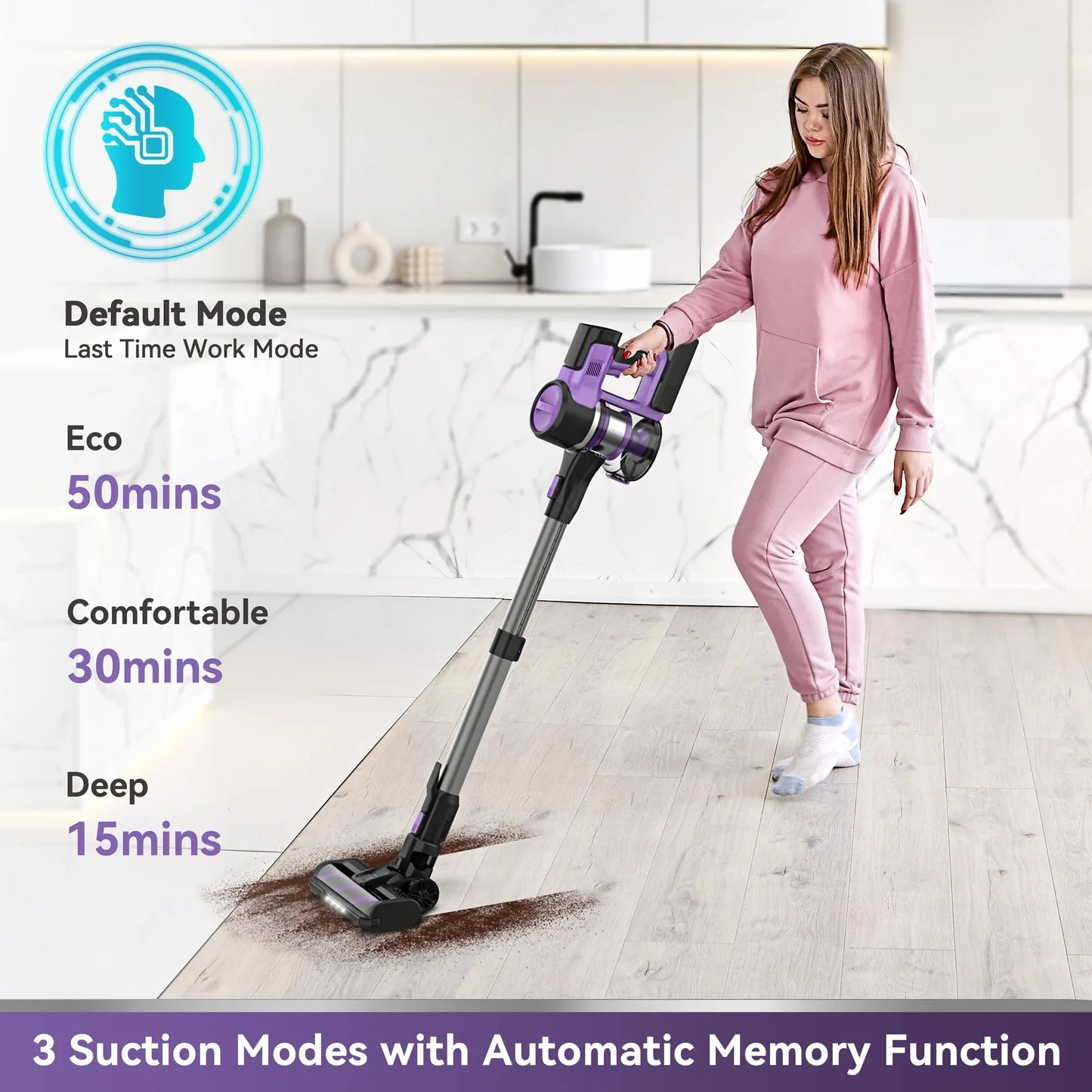 INSE S10 Cordless Vacuum Cleaner 6In1 Pet Hair Power