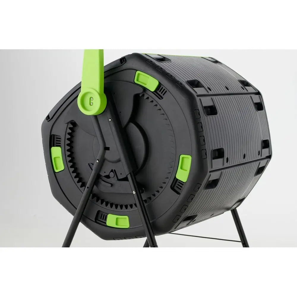 Compost Tumbler Dual Compartment With Easy Geared Turning