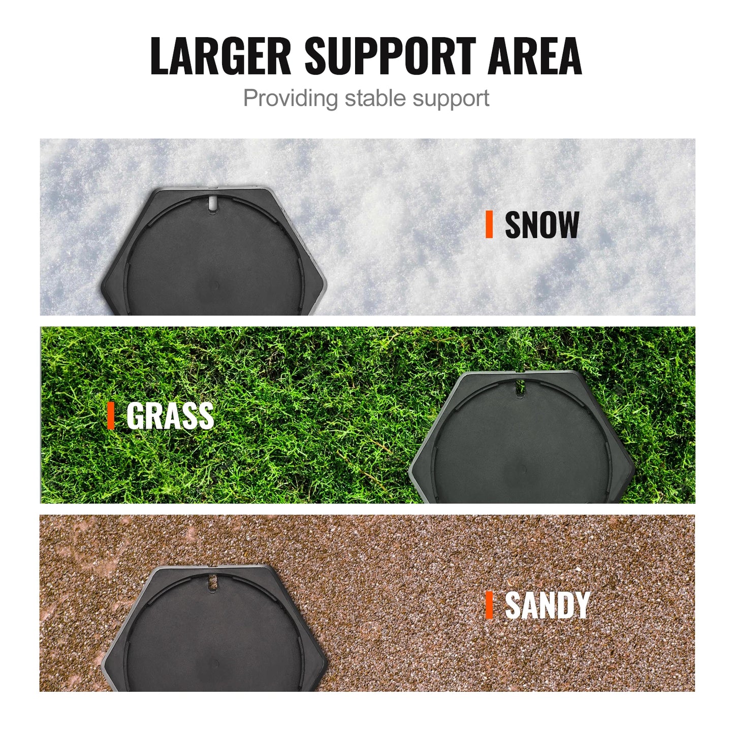 SucceBuy RV Leveling Pads Round Landing Feet Rubber Jack Stabilizers