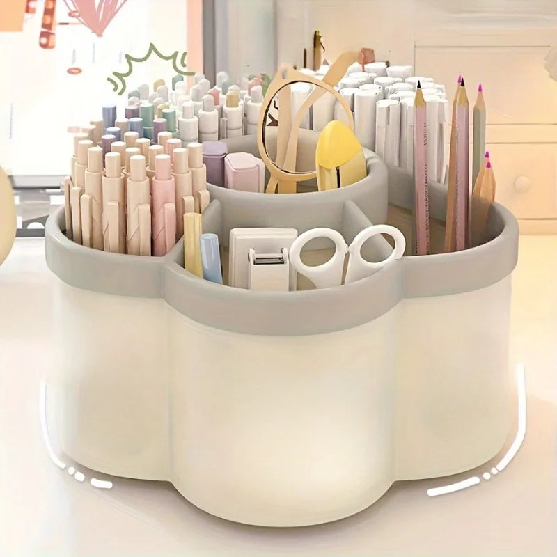 360 Degree Rotating Pen Holder Desk Organizer Large Capacity