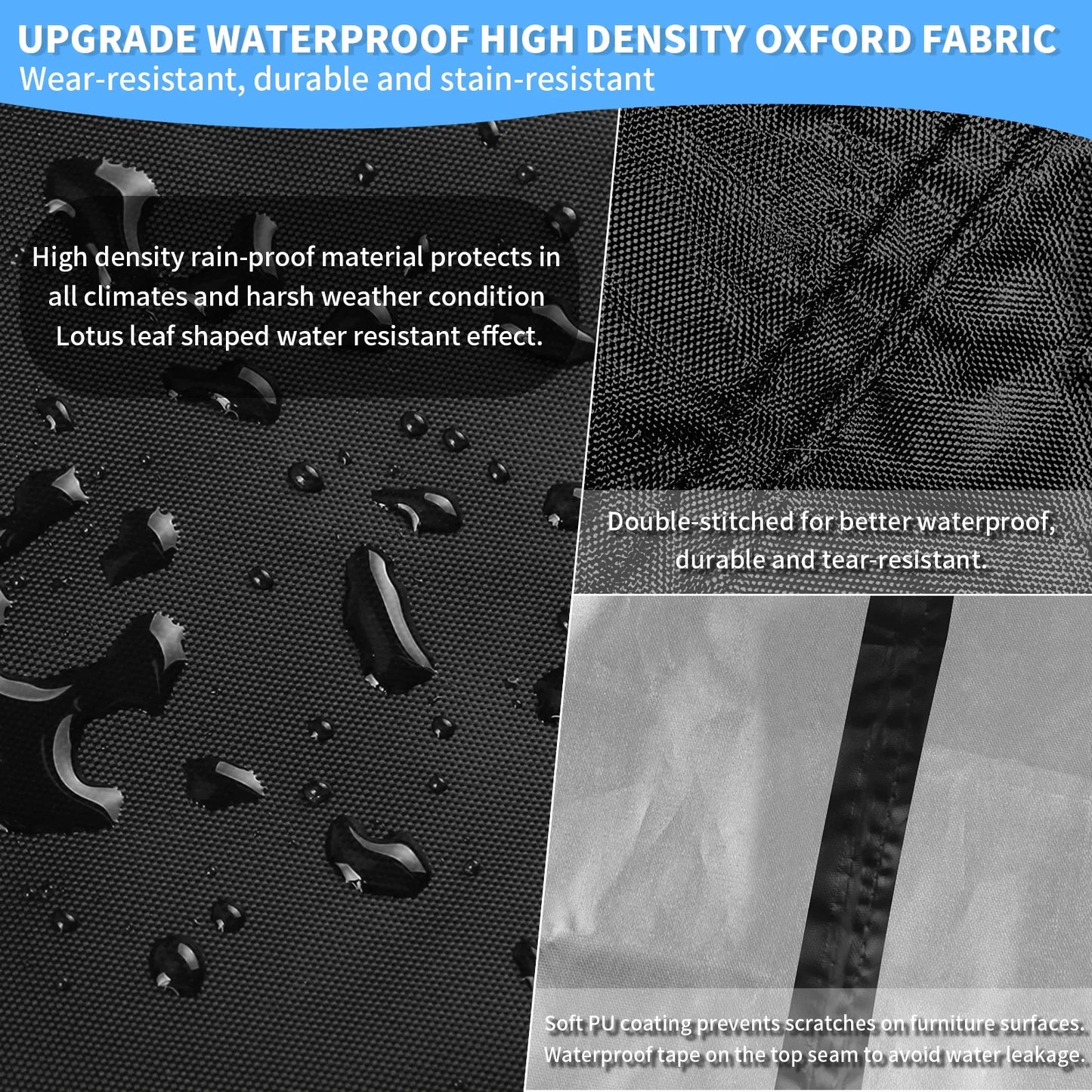 L Shape Outdoor Furniture Cover Waterproof Dustproof Mold Resistant