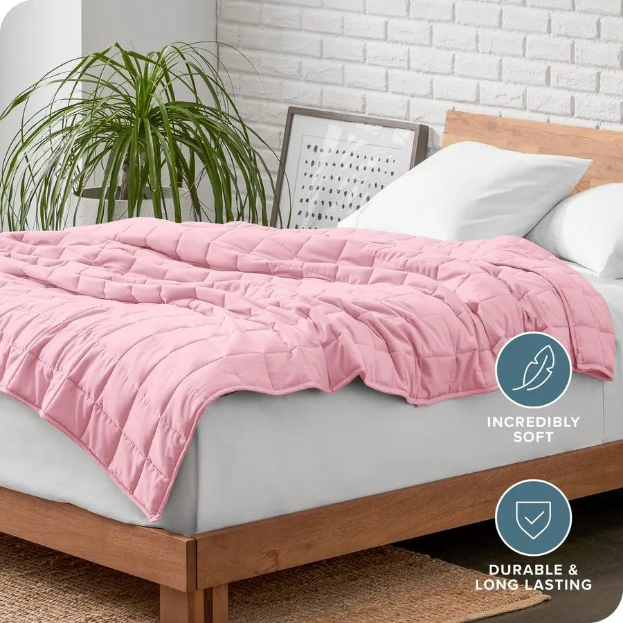 Weighted Blanket 40x60 10lbs, Light Pink