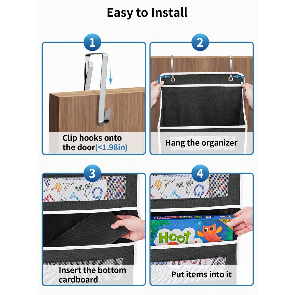 Nonwoven Door Organizer Rack With Five Layers For Hanging Storage