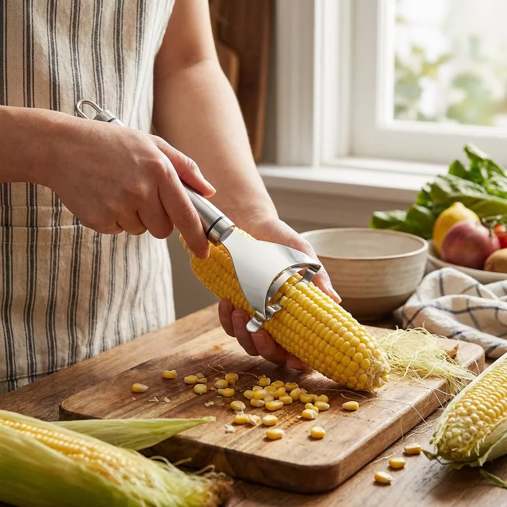 Stainless Steel Y-Shaped Corn Peeler For Kitchen Use