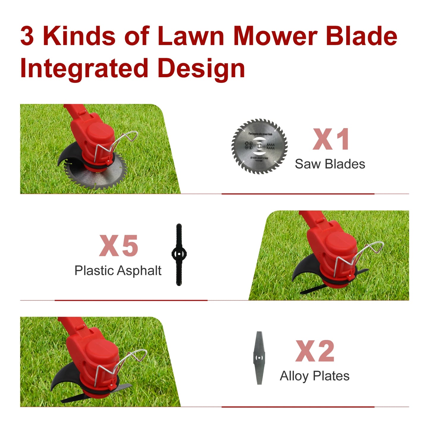 Cordless Electric Weed Trimmer And Edger With 21V Brushless Motor