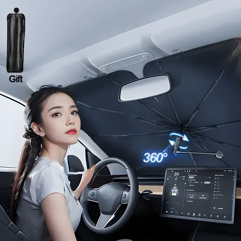 Foldable Car Sun Shade Umbrella Windshield Parasol Summer Heat Shield