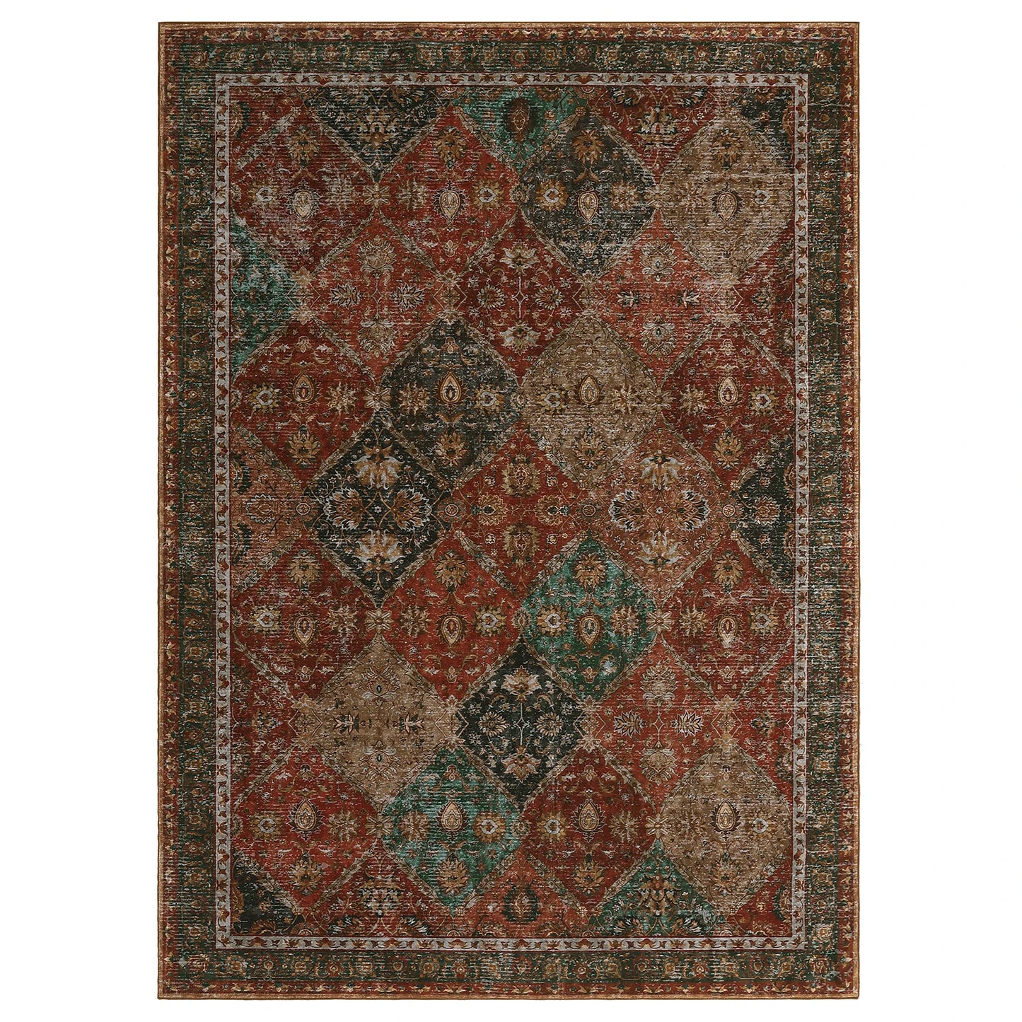 Polyester Moroccan Trellis Rug Non-Slip Stain Resistant