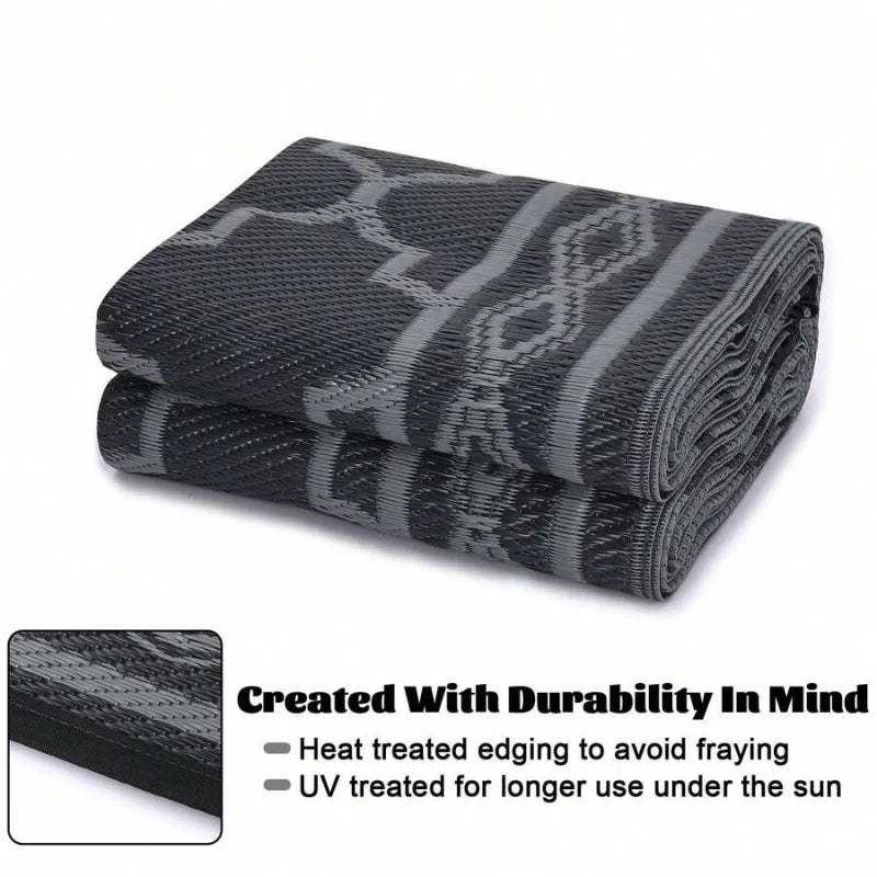 Modern Geometric Outdoor Rug Waterproof Patio Mat For Balcony RV