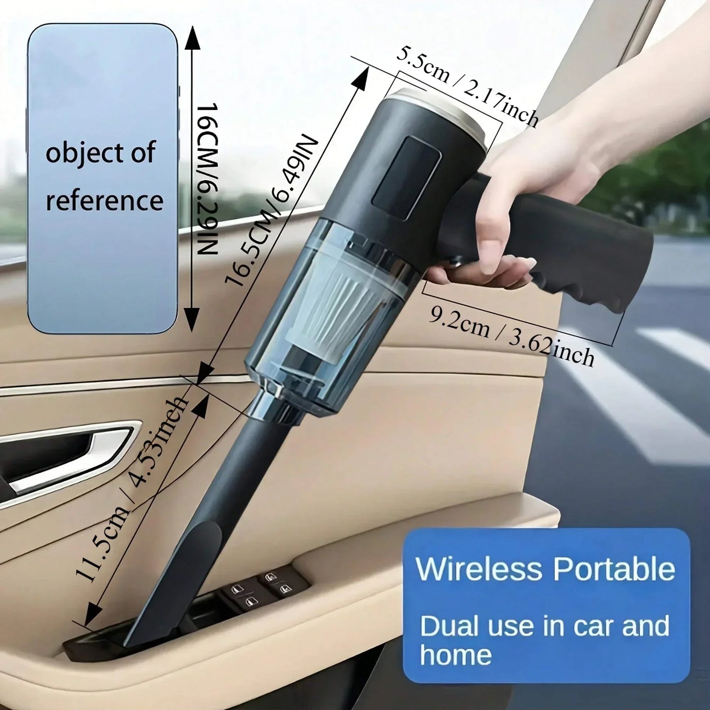 Wireless Vacuum Cleaner Dual Use For Home And Car 120W