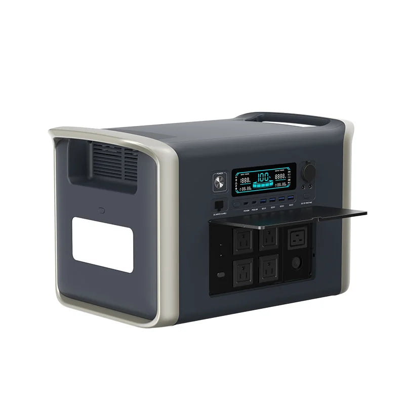 Portable Power Station Solar Fast Charge Multi-Outlet for Camping & Car Lifepo4 Battery Power Bank SOS LED Lighting Generator