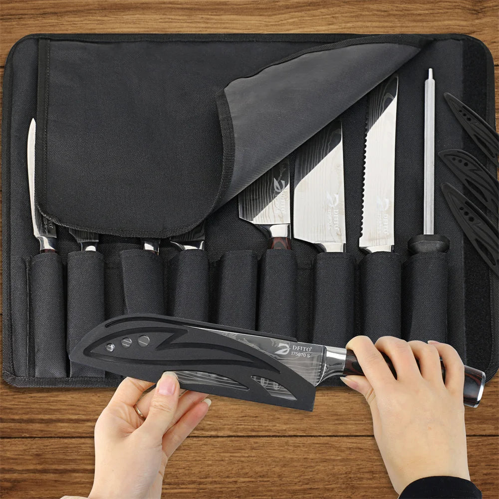 MDHAND Damascus Stainless Steel Kitchen Knife Set 8 Pieces
