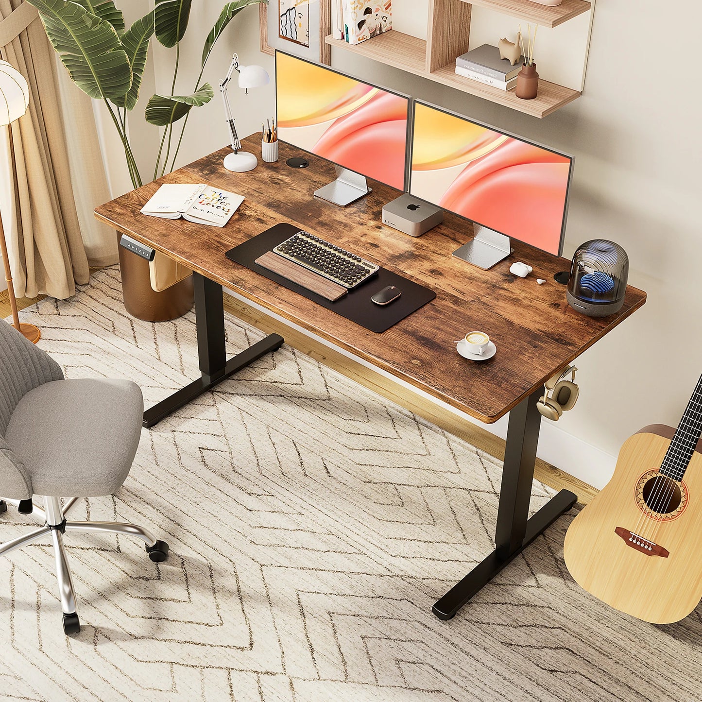 JHK Electric Adjustable Height Standing Desk Ergonomic Sit Stand Table