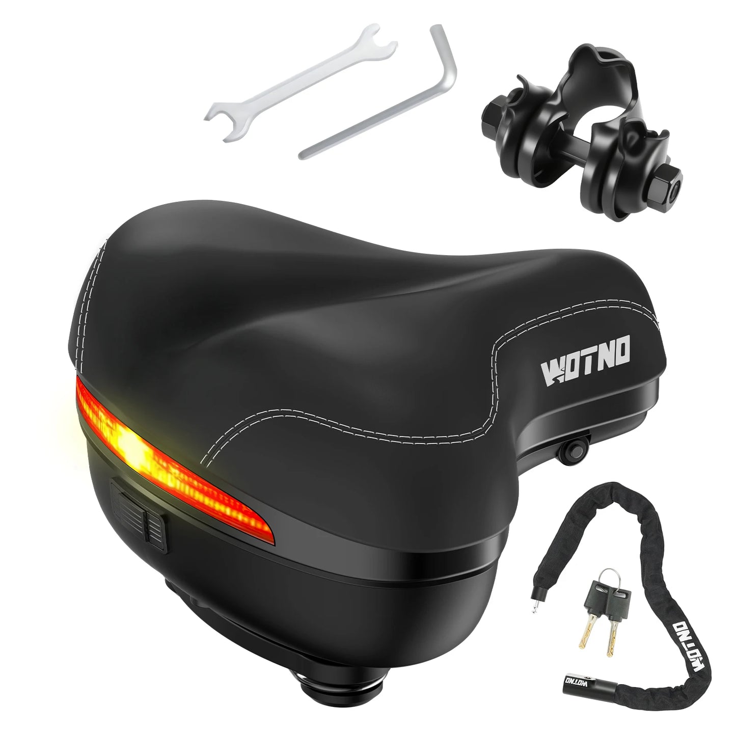Road Bike Seat Unisex Memory Foam Saddle With Shock Absorbing
