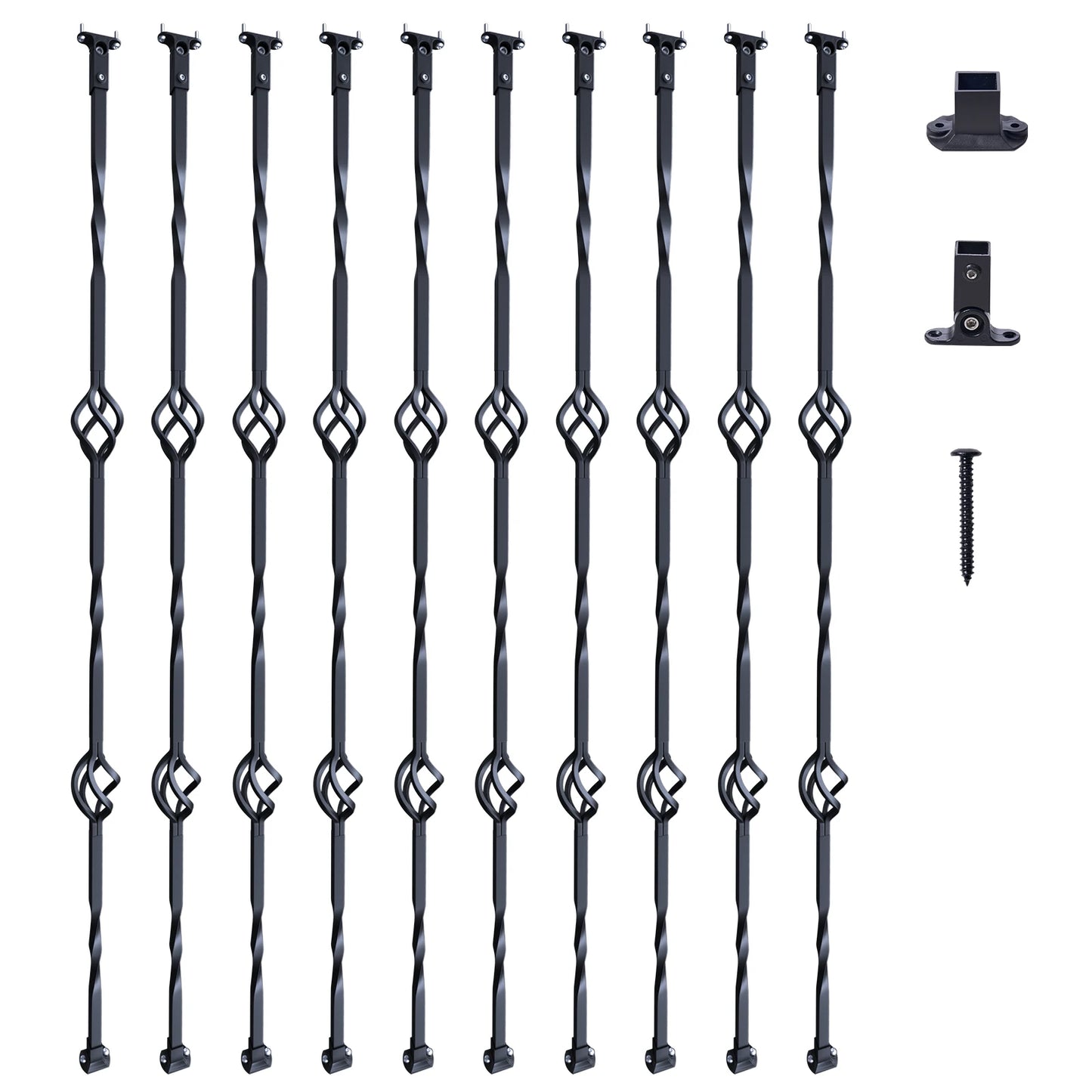 Galvanized Steel Stair Balusters 10 Pack Decorative Banister Spindles