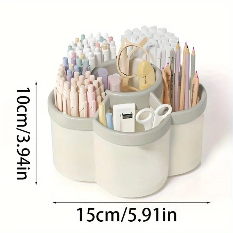 360 Degree Rotating Pen Holder Desk Organizer Large Capacity