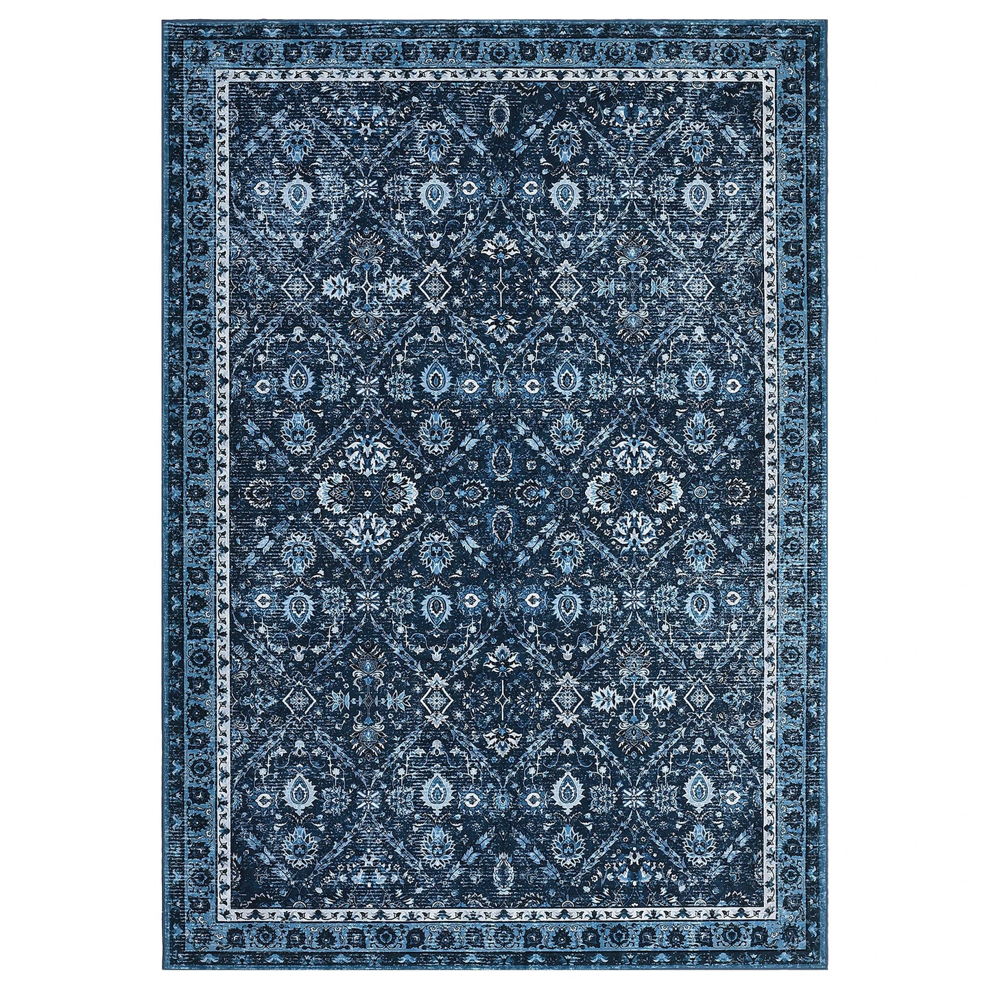Polyester Moroccan Trellis Rug Non-Slip Stain Resistant