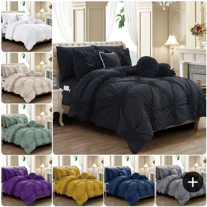 Elegant Comfort Sunflower Comforter Set With Sheets All Season