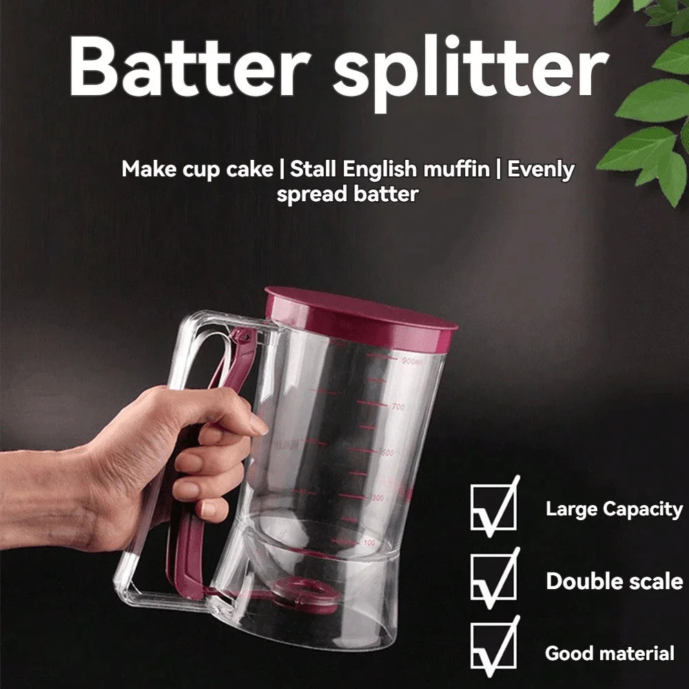 Pancake Batter Dispenser With Handle For Baking
