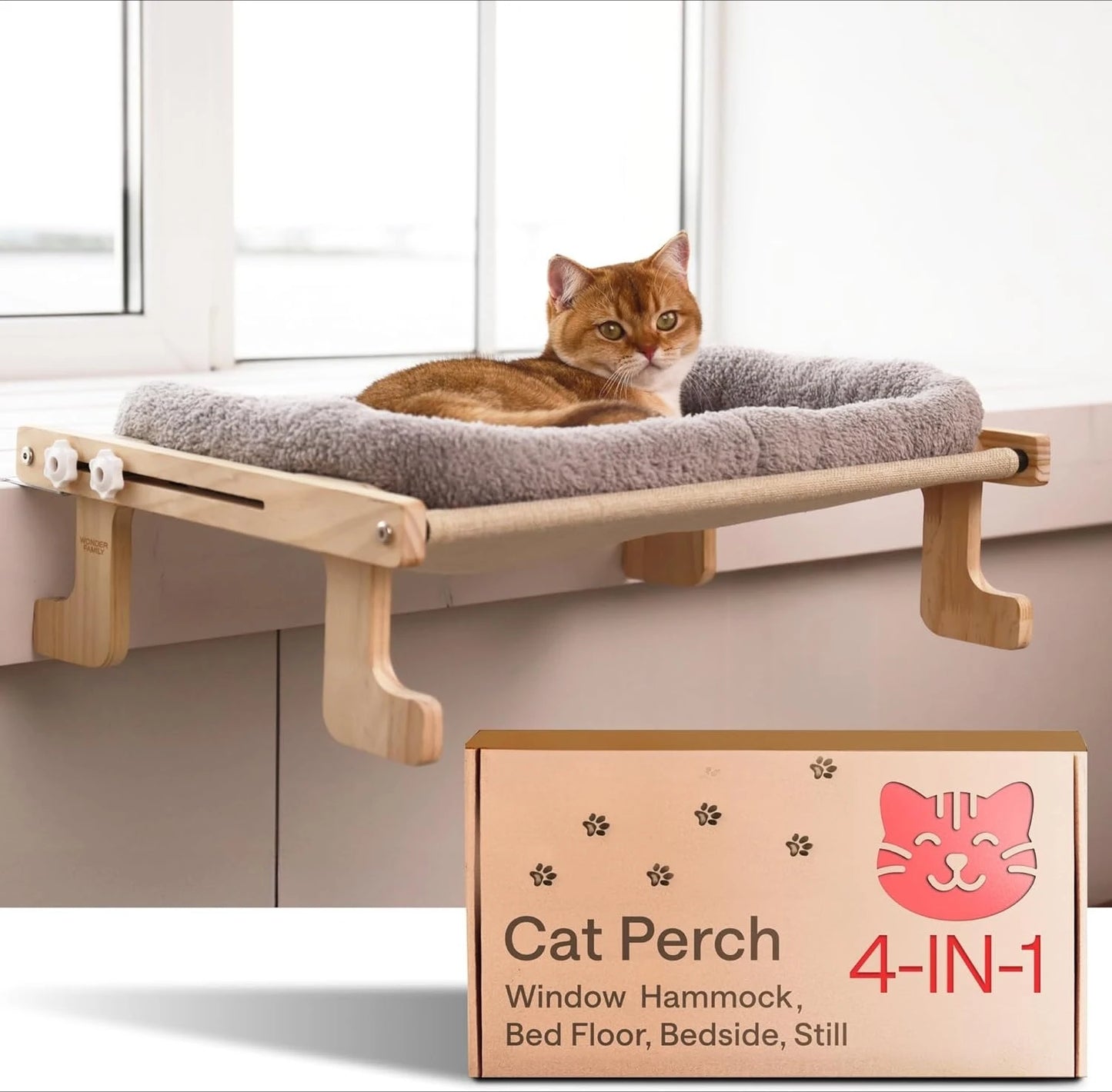 Cat Window Perch Heavy Duty Foldable Hammock Bed 4 In 1 Ledge
