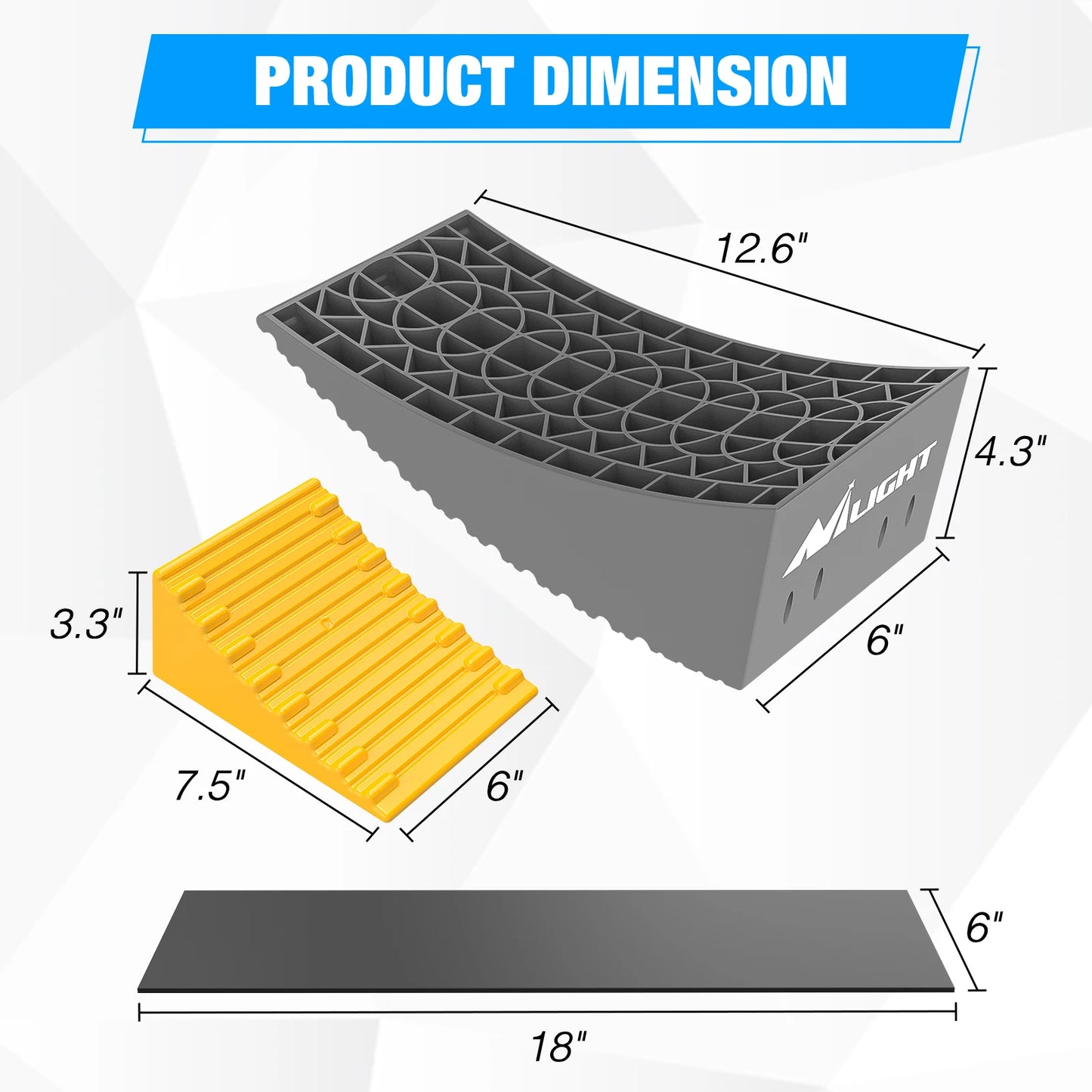 Nilight RV Leveler 2 Pack Camper Leveling Blocks For Axles