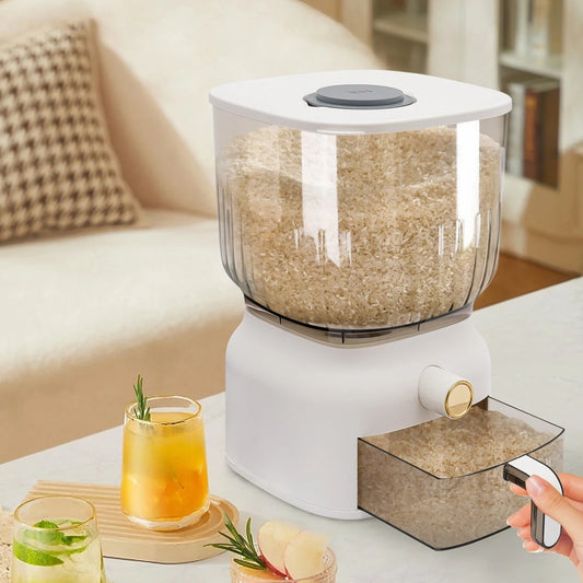 Rice Dispenser Large Sealed Grain Storage Container Kitchen Organizer