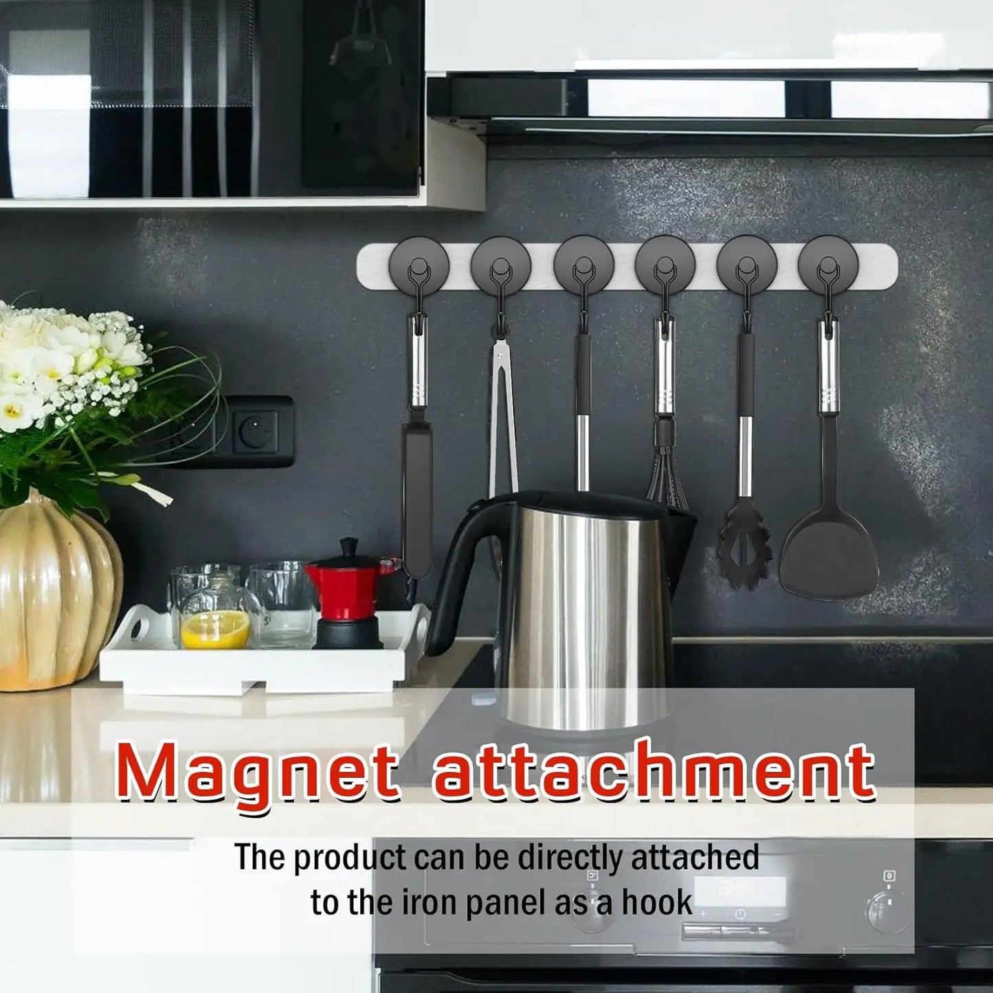 100lb+ Magnetic Hooks, Rare Earth Neodymium Magnets for Refrigerator, Grill & Cruise Essentials