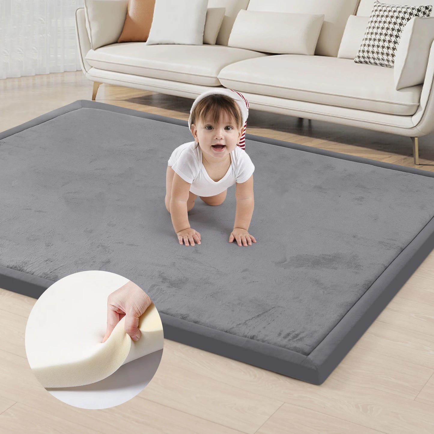 PaPaMat Memory Foam Playpen Mat For Kids